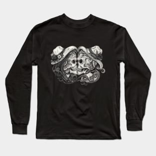 Sugar skull couple lovers day of the dead. Long Sleeve T-Shirt
